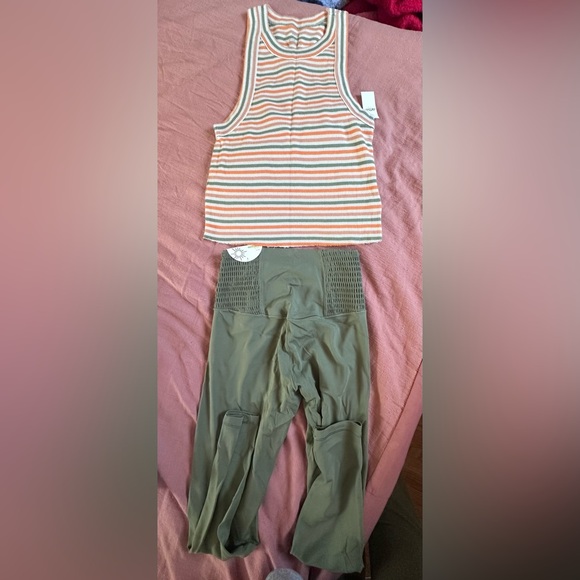 aerie Pants - NWT Aerie Offline leggings striped tank top